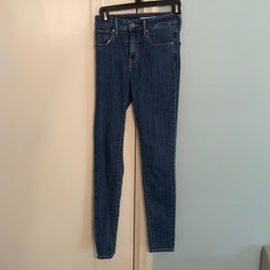 Striped Levi skinny jeans